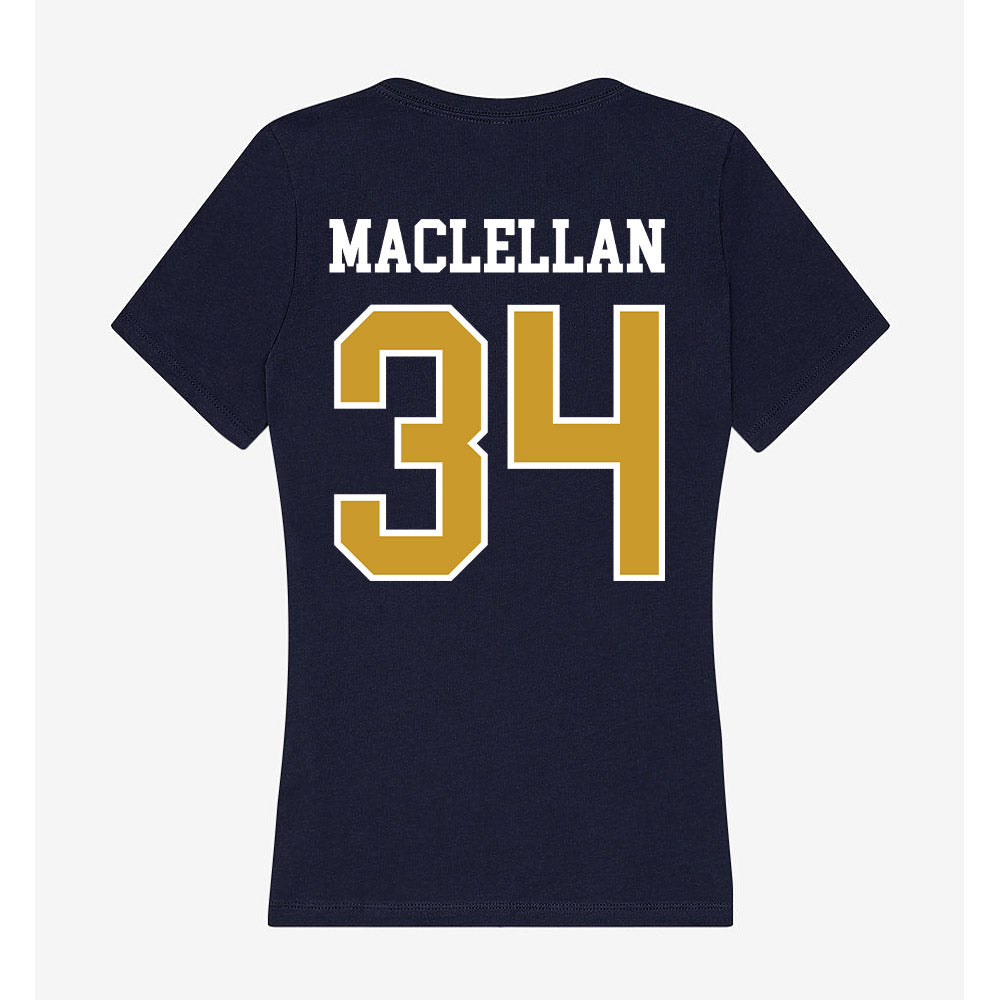 Notre Dame - NCAA Men's Basketball : Matthew MacLellan - Women's V-Neck T-Shirt-1