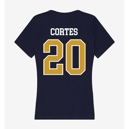 Notre Dame - NCAA Softball : Kaia Cortes - Women's V-Neck T-Shirt-1