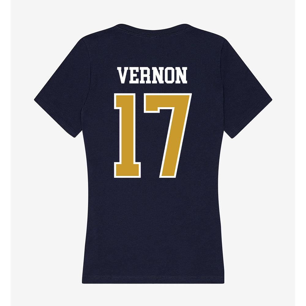 Notre Dame - NCAA Football : Brenan Vernon - Women's V-Neck T-Shirt-1