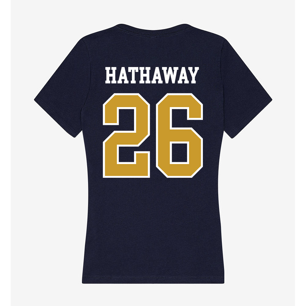 Notre Dame - NCAA Women's Soccer : Melinda Hathaway - Women's V-Neck T-Shirt-1