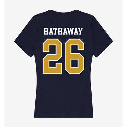 Notre Dame - NCAA Women's Soccer : Melinda Hathaway - Women's V-Neck T-Shirt-1
