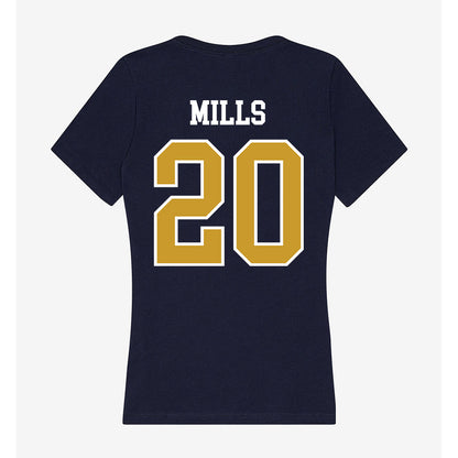 Notre Dame - NCAA Women's Soccer : Abby Mills - Women's V-Neck T-Shirt-1