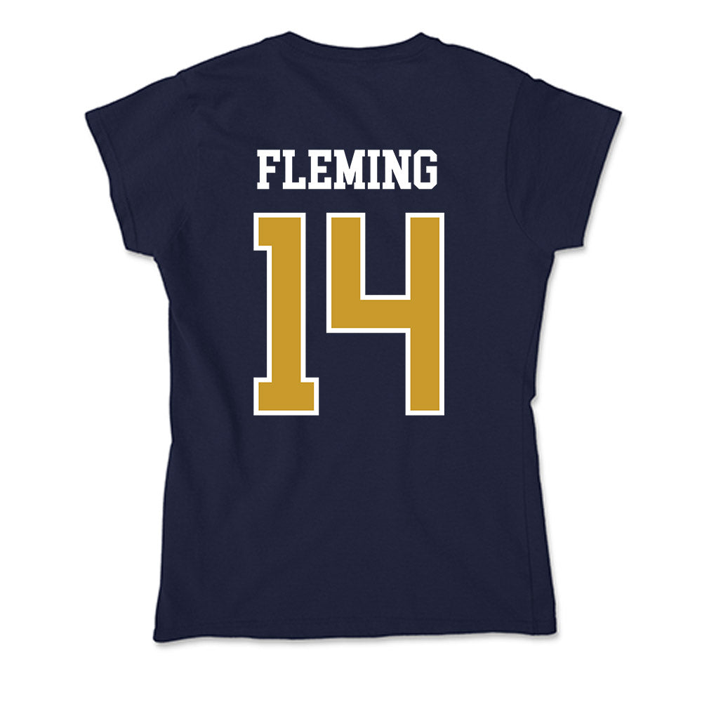 Notre Dame - NCAA Men's Ice Hockey : Maddox Fleming - Soft Style Women’s T-Shirt-1