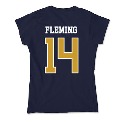 Notre Dame - NCAA Men's Ice Hockey : Maddox Fleming - Soft Style Women’s T-Shirt-1