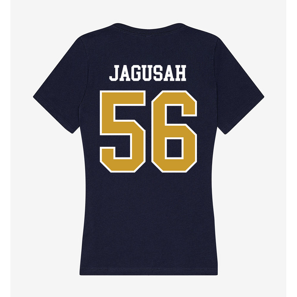 Notre Dame - NCAA Football : Charles Jagusah - Women's V-Neck T-Shirt-1