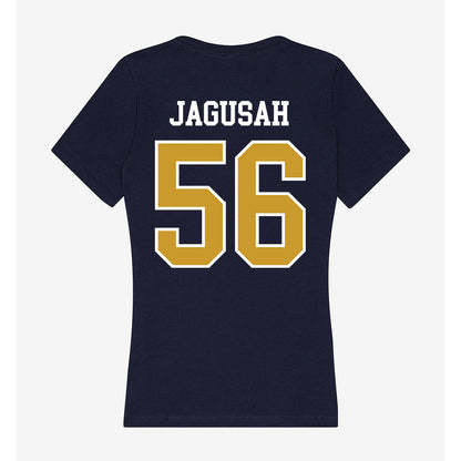 Notre Dame - NCAA Football : Charles Jagusah - Women's V-Neck T-Shirt-1