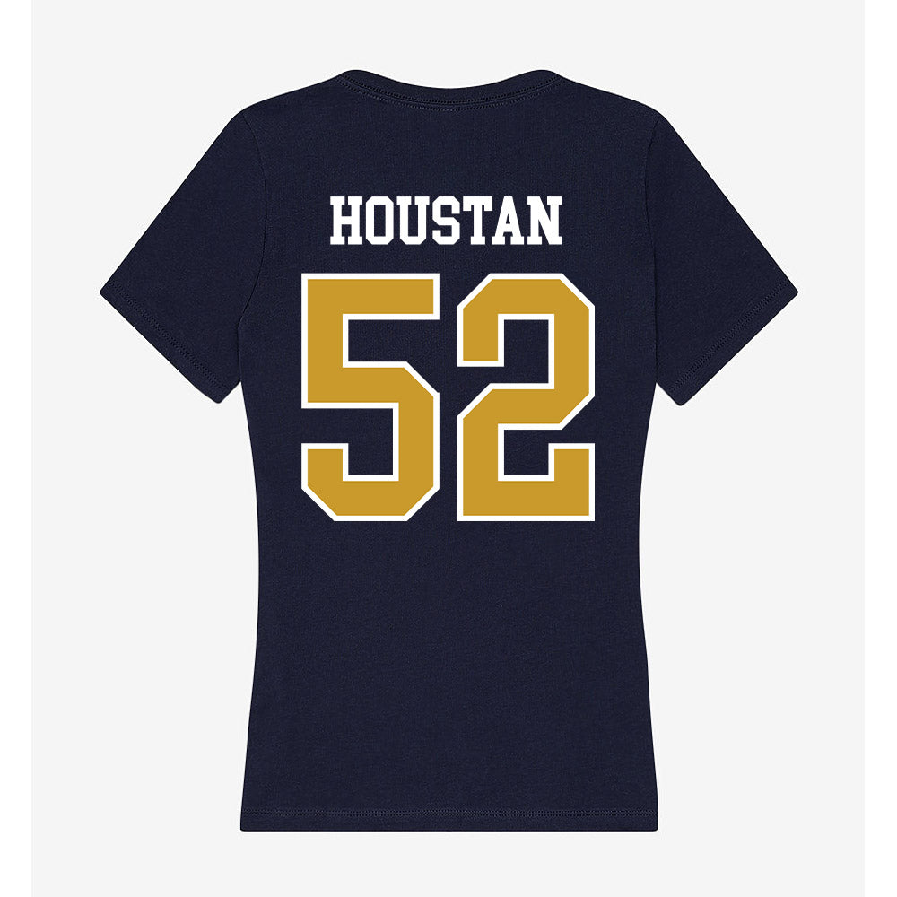 Notre Dame - NCAA Football : Devan Houstan - Women's V-Neck T-Shirt-1