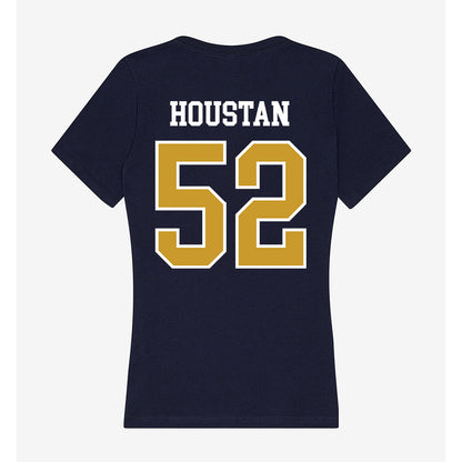 Notre Dame - NCAA Football : Devan Houstan - Women's V-Neck T-Shirt-1