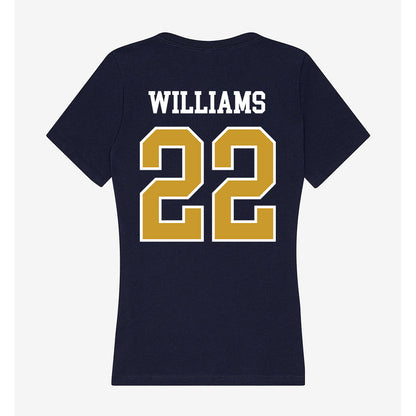 Notre Dame - NCAA Football : Aneyas Williams - Women's V-Neck T-Shirt-1