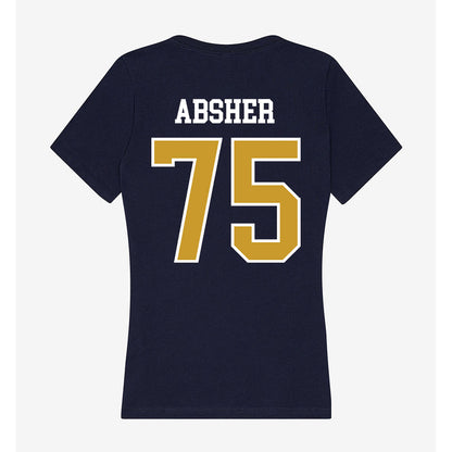 Notre Dame - NCAA Football : Sullivan Absher - Women's V-Neck T-Shirt-1