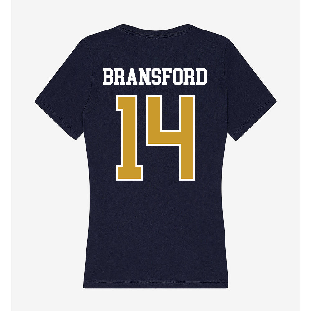 Notre Dame - NCAA Women's Basketball : Kk Bransford - Women's V-Neck T-Shirt-1