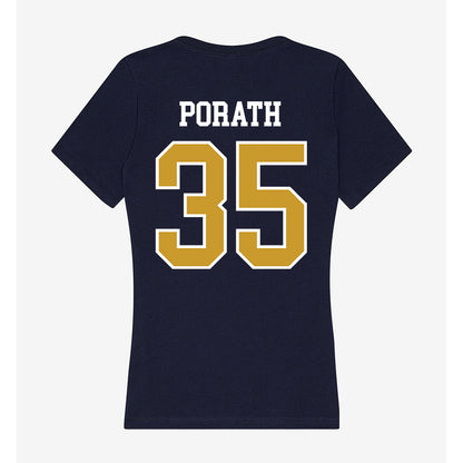 Notre Dame - NCAA Football : Spencer Porath - Women's V-Neck T-Shirt-1