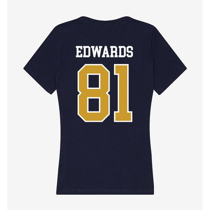 Notre Dame - NCAA Men's Ice Hockey : Beckham Edwards - Women's V-Neck T-Shirt-1