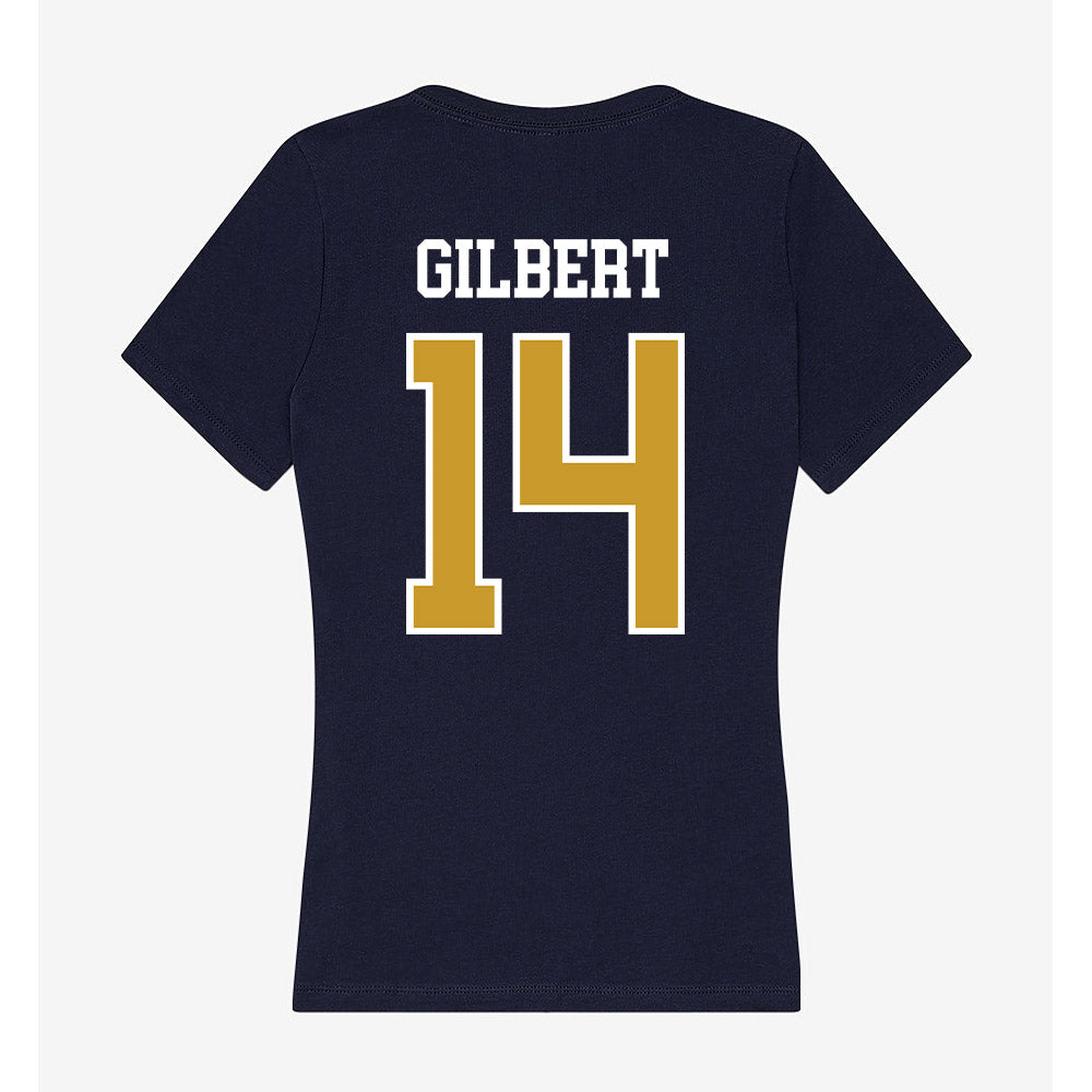 Notre Dame - NCAA Football : Micah Gilbert - Women's V-Neck T-Shirt-1