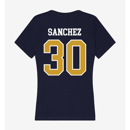 Notre Dame - NCAA Women's Basketball : Gisela Sanchez - Women's V-Neck T-Shirt-1