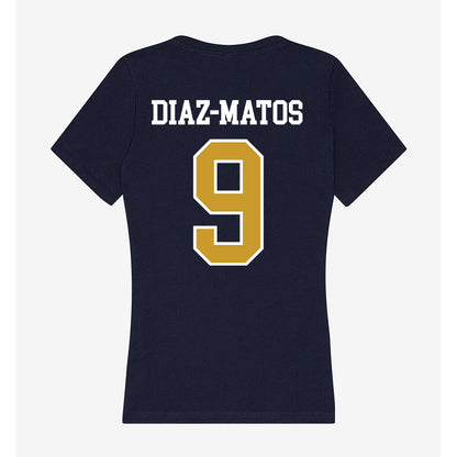 Notre Dame - NCAA Men's Lacrosse : Aidan Diaz-Matos - Women's V-Neck T-Shirt-1