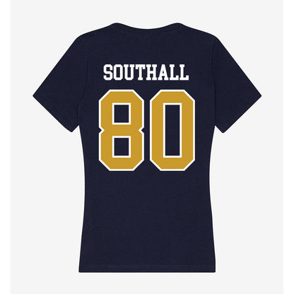 Notre Dame - NCAA Football : Xavier Southall - Women's V-Neck T-Shirt-1