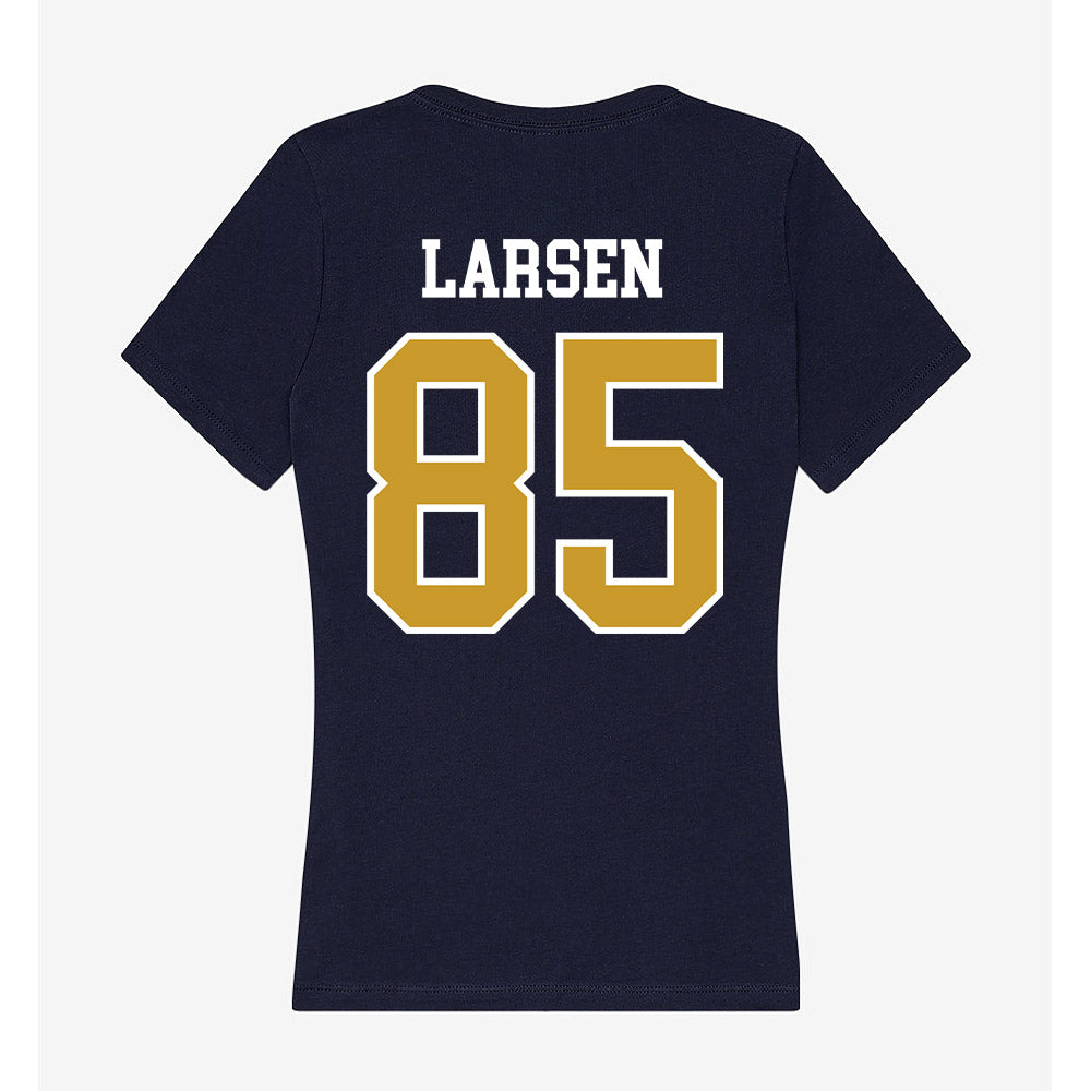 Notre Dame - NCAA Football : Jack Larsen - Women's V-Neck T-Shirt-1