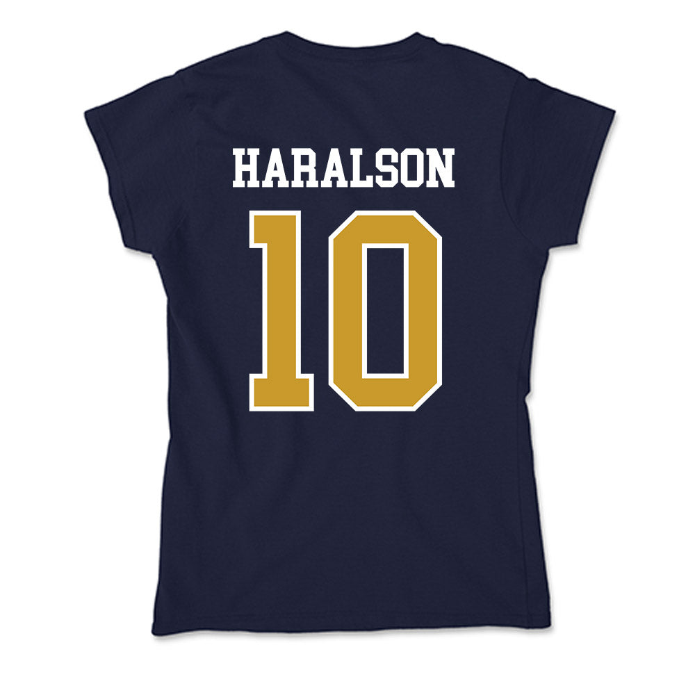 Notre Dame - NCAA Men's Basketball : Jalen Haralson - Soft Style Women’s T-Shirt-1