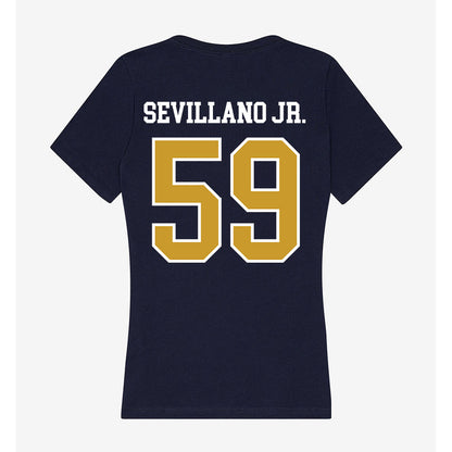 Notre Dame - NCAA Football : Sean Sevillano Jr. - Women's V-Neck T-Shirt-1