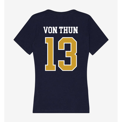 Notre Dame - NCAA Men's Soccer : Martin von Thun - Women's V-Neck T-Shirt-1
