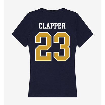 Notre Dame - NCAA Football : Jakobe Clapper - Women's V-Neck T-Shirt-1