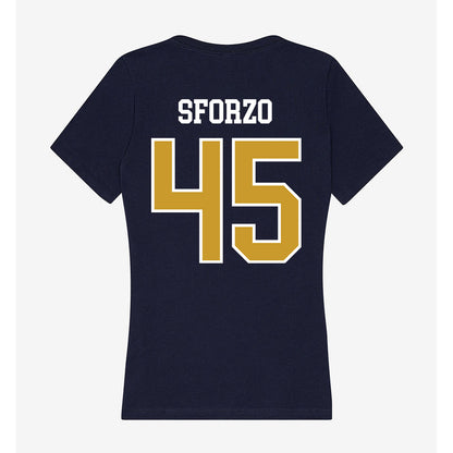 Notre Dame - NCAA Men's Lacrosse : Ryan Sforzo - Women's V-Neck T-Shirt-1