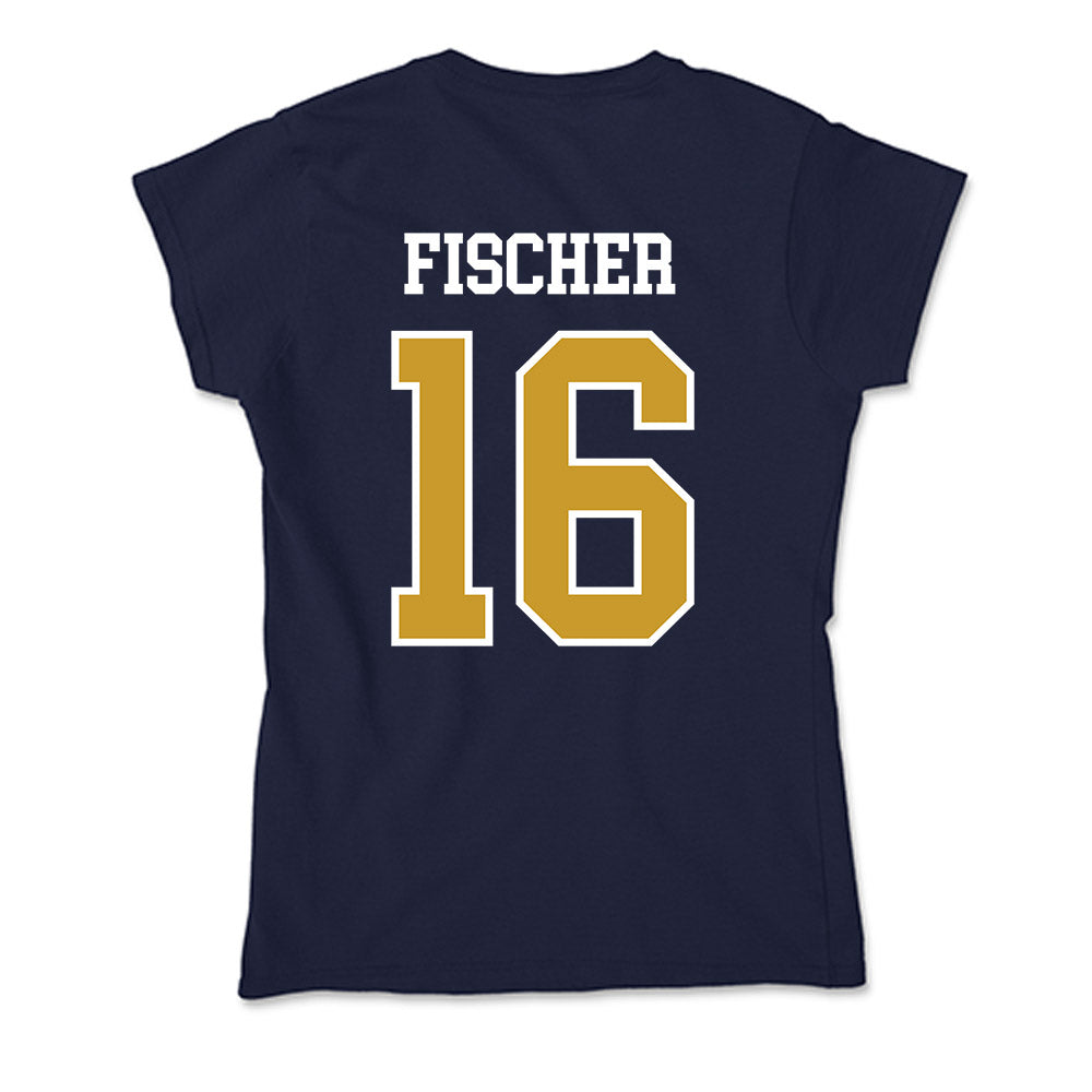 Notre Dame - NCAA Men's Ice Hockey : Paul Fischer - Soft Style Women’s T-Shirt-1