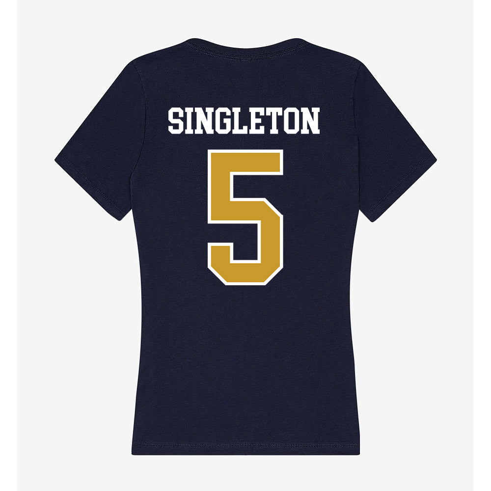 Notre Dame - NCAA Baseball : Dylan Singleton - Women's V-Neck T-Shirt-1