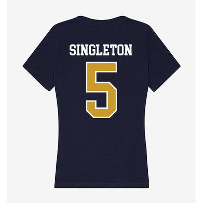 Notre Dame - NCAA Baseball : Dylan Singleton - Women's V-Neck T-Shirt-1