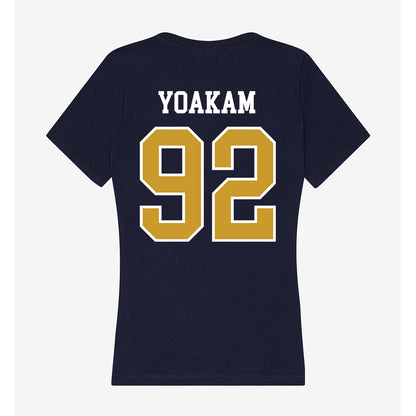 Notre Dame - NCAA Football : Zachary Yoakam - Women's V-Neck T-Shirt-1