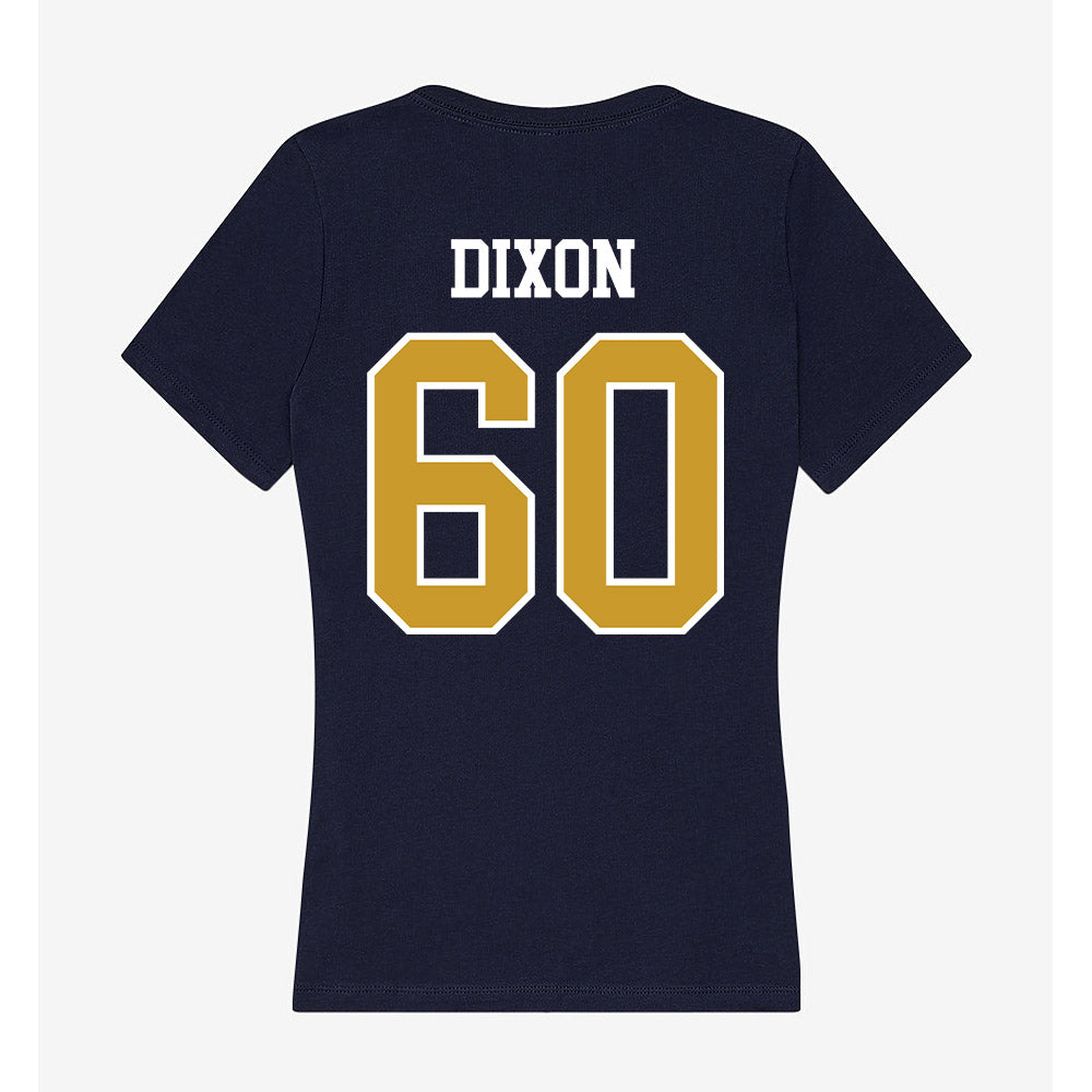 Notre Dame - NCAA Football : Davion Dixon - Women's V-Neck T-Shirt-1