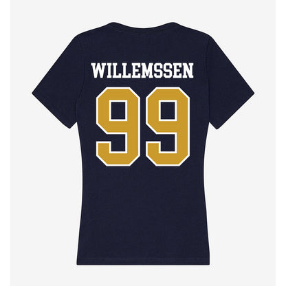 Notre Dame - NCAA Softball : Christina Willemssen - Women's V-Neck T-Shirt-1