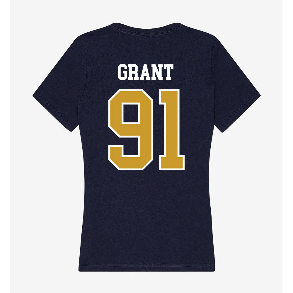 Notre Dame - NCAA Men's Lacrosse : Griffin Grant - Women's V-Neck T-Shirt-1