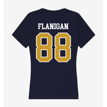 Notre Dame - NCAA Football : James Flanigan - Women's V-Neck T-Shirt-1