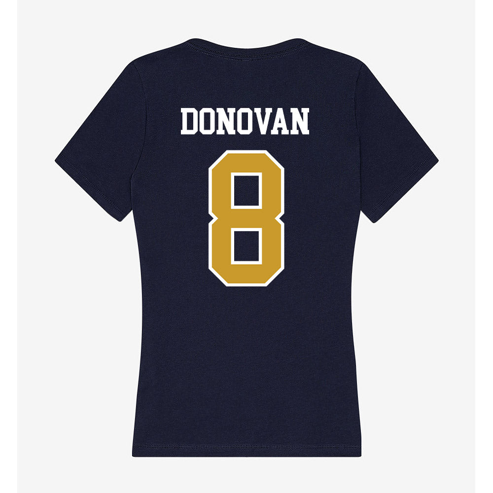 Notre Dame - NCAA Men's Lacrosse : Andrew Donovan - Women's V-Neck T-Shirt-1
