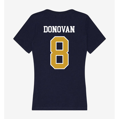 Notre Dame - NCAA Men's Lacrosse : Andrew Donovan - Women's V-Neck T-Shirt-1