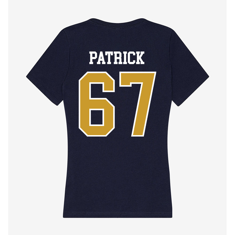Notre Dame - NCAA Football : Gregory Patrick - Women's V-Neck T-Shirt-1