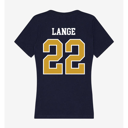 Notre Dame - NCAA Women's Volleyball : Ava Lange - Women's V-Neck T-Shirt-1
