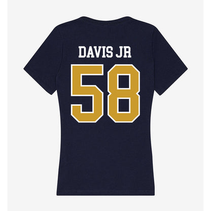 Notre Dame - NCAA Football : Thomas Davis Jr - Women's V-Neck T-Shirt-1