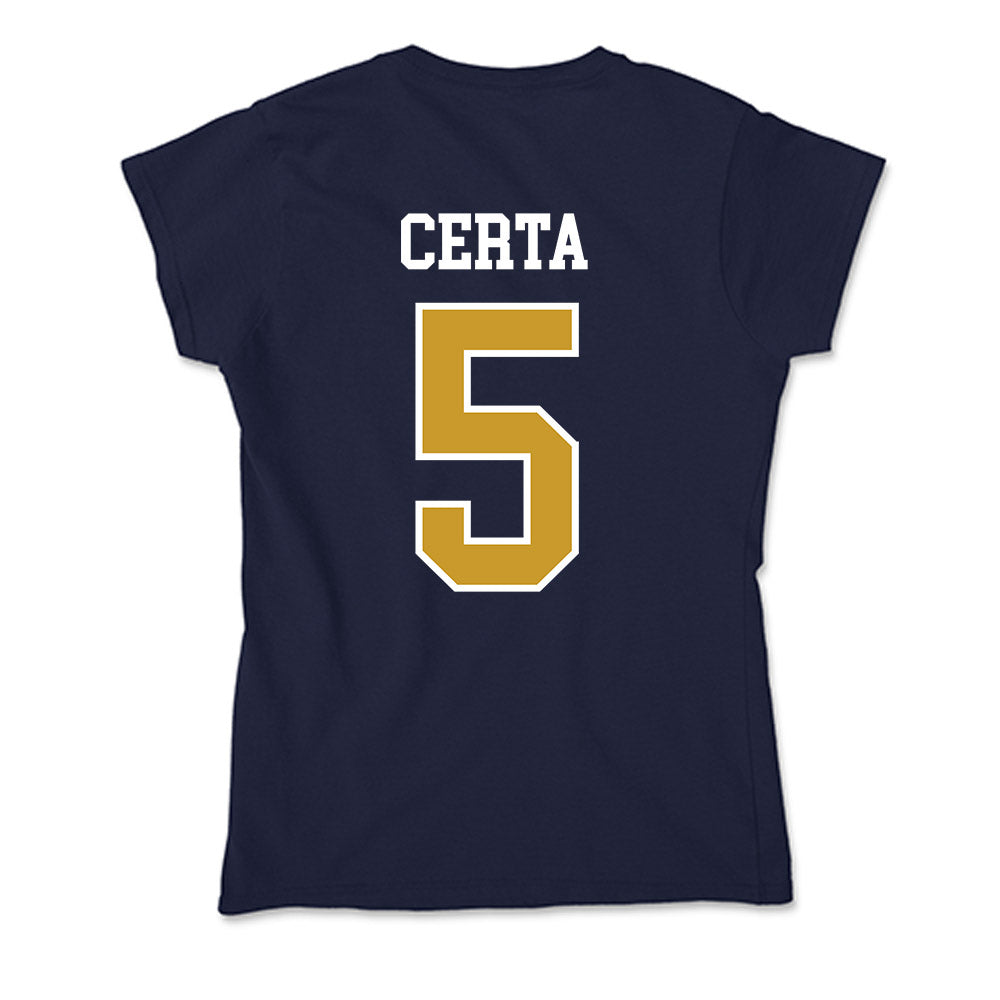 Notre Dame - NCAA Men's Basketball : Cole Certa - Soft Style Women’s T-Shirt-1