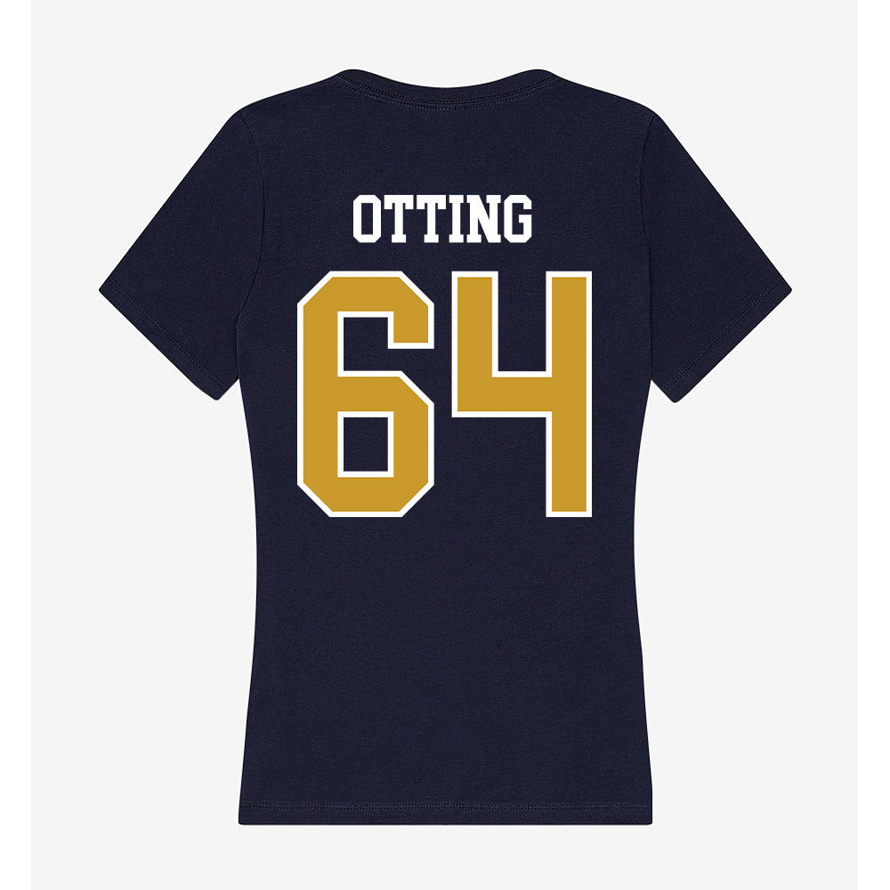 Notre Dame - NCAA Football : Joe Otting - Women's V-Neck T-Shirt-1