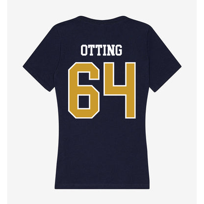 Notre Dame - NCAA Football : Joe Otting - Women's V-Neck T-Shirt-1