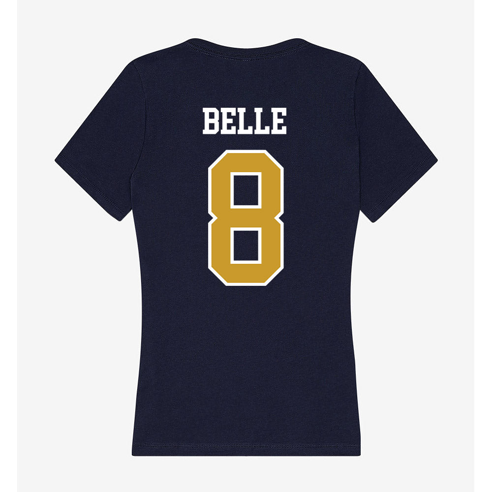 Notre Dame - NCAA Men's Ice Hockey : William Belle - Women's V-Neck T-Shirt-1