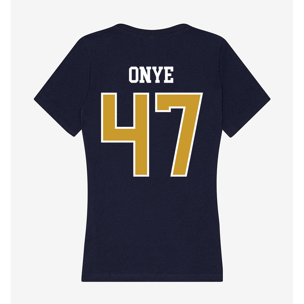 Notre Dame - NCAA Football : Jason Onye - Women's V-Neck T-Shirt-1