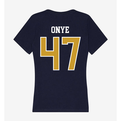 Notre Dame - NCAA Football : Jason Onye - Women's V-Neck T-Shirt-1
