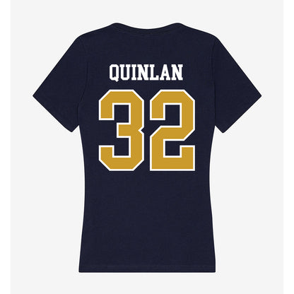 Notre Dame - NCAA Men's Ice Hockey : Patrick Quinlan - Women's V-Neck T-Shirt-1