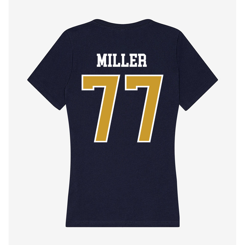 Notre Dame - NCAA Men's Lacrosse : Luke Miller - Women's V-Neck T-Shirt-1