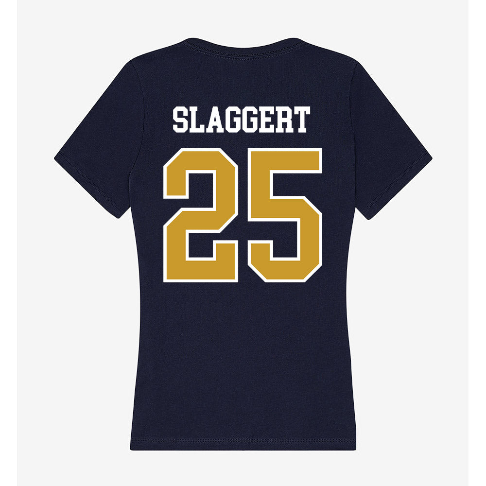 Notre Dame - NCAA Men's Ice Hockey : Carter Slaggert - Women's V-Neck T-Shirt-1