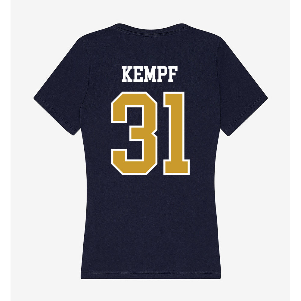 Notre Dame - NCAA Men's Ice Hockey : Nicholas Kempf - Women's V-Neck T-Shirt-1
